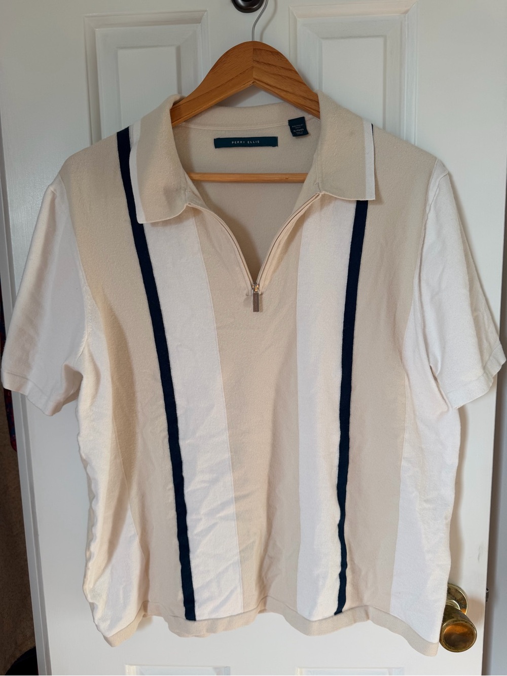 Perry Ellis Zip Polo XL